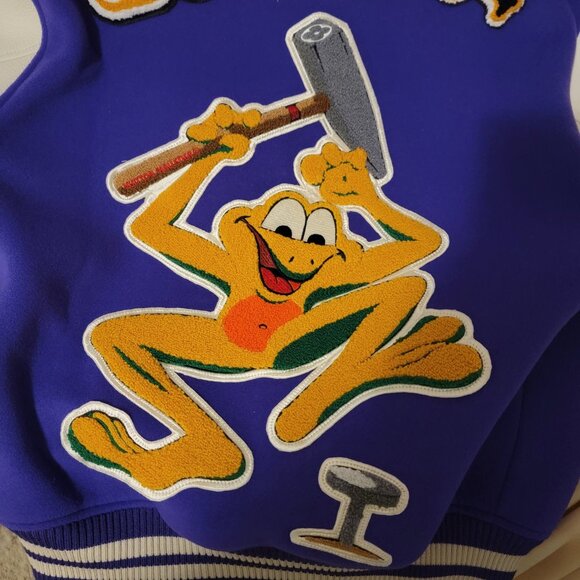 Louis Vuitton x Virgil Abloh size 44 AW22 Purple Frog Varsity - Picture 6 of 15